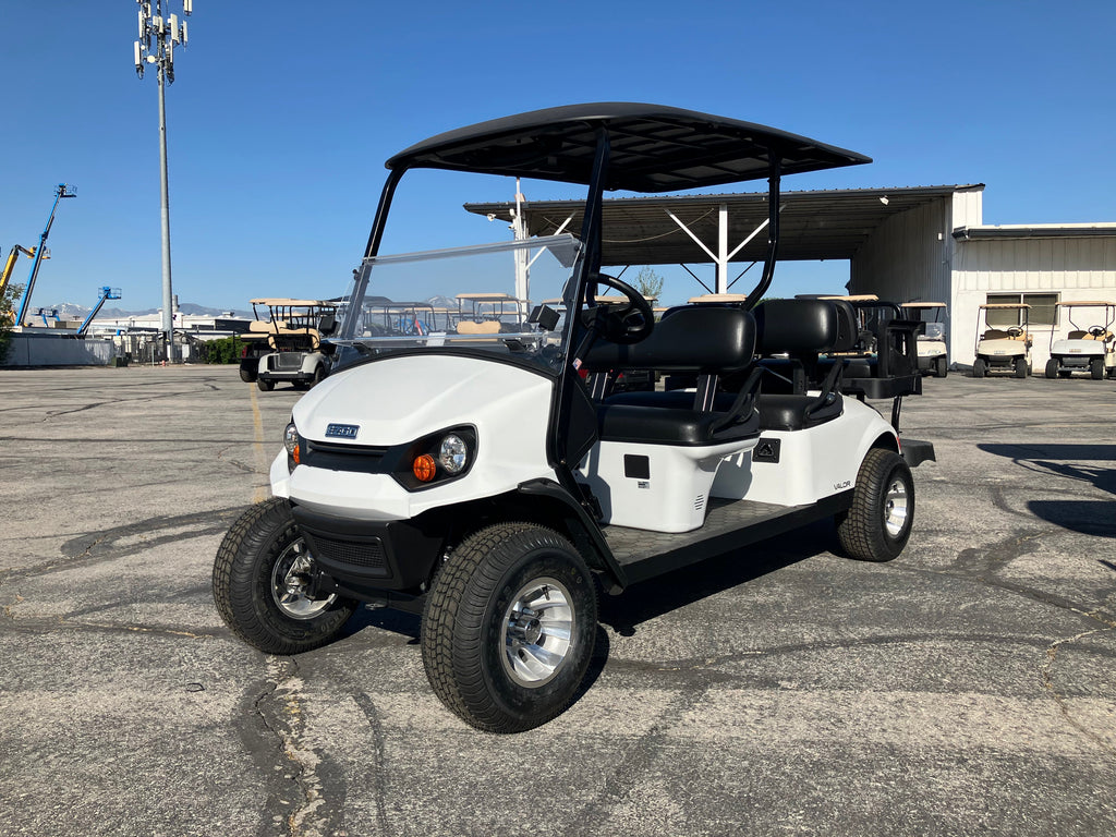 New White 2024 EZGO Valor 6 Electric- 6-Passenger Golf Cart- Closeout Pricing
